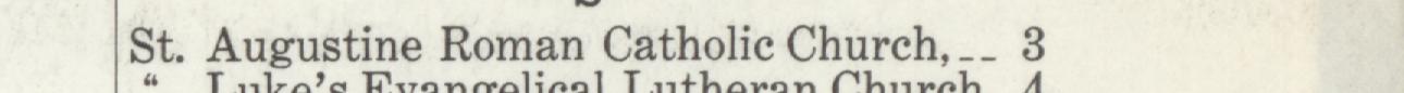 The line reading St.Augustine Roman Catholic Church in the 1913 atlas index
