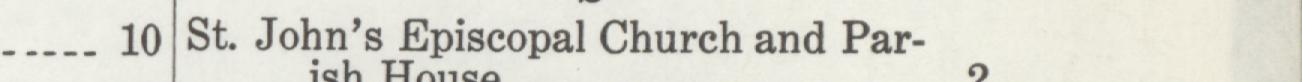 The line reading St.John's Episcopal Church and Par in the 1916 atlas index