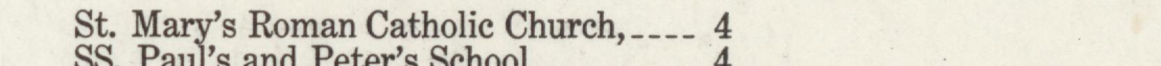 The line reading St. Mary's Roman Catholic Church, -__ 4 in the 1915 atlas index