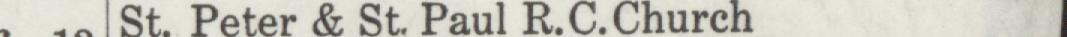 The line reading St. Peter & St. Paul R.C.Church in the 1921 atlas index