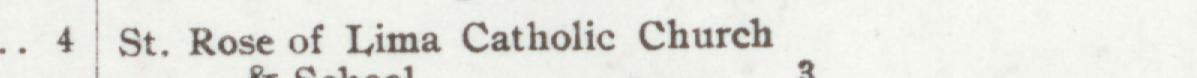 The line reading St.Rose of Lima Catholic Church in the 1908 atlas index