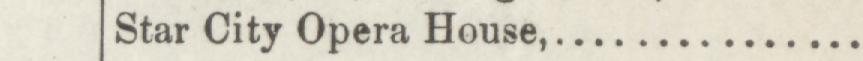 The line reading Star City Opera House in the 1886 atlas index
