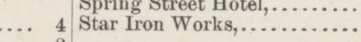 The line reading Star Iron Works in the 1887 atlas index