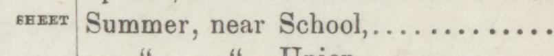 The line reading Summer, near School in the 1885 atlas index