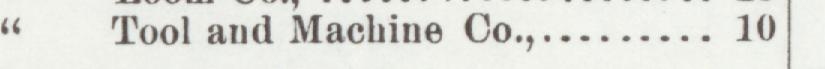 The line reading Tool and Machine Co in the 1900 atlas index