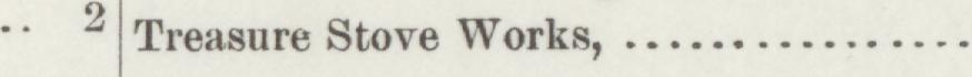 The index line reading Treasure Stove Works in the 1890 atlas