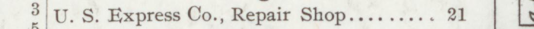 The line reading U. S. Express Co., Repair Shop in the 1905 atlas index