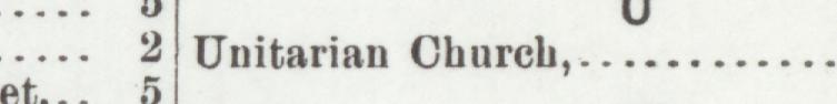 The index line reading Unitarian Church in the 1905 atlas