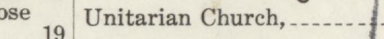 The index line reading Unitarian Church in the 1909 atlas