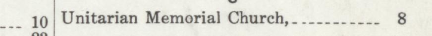 The line reading Unitarian Memorial Church in the 1912 atlas index