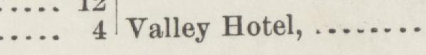 The line reading Valley Hotel in the 1890 atlas index