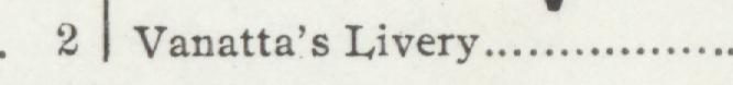 The line reading Vanatta's Livery in the 1903 atlas index