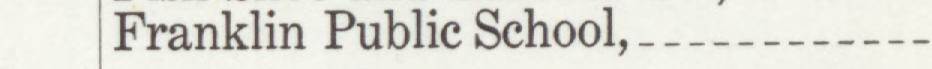 The index line reading Franklin Public School in the 1909 atlas