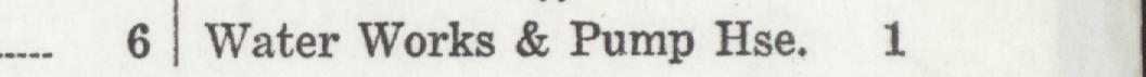 The index line reading Water Works & Pump Hse in the 1926 atlas