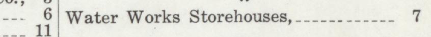 The line reading Water Works Storehouses in the 1909 atlas index