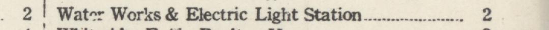 The line reading Wator Works & Electric Light Station in the 1922 atlas index