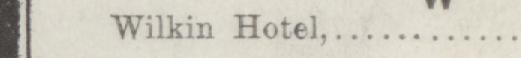 The line reading Wilkin Hotel in the 1886 atlas index