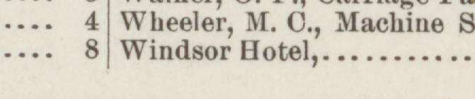 The line reading Windsor Hotel in the 1890 atlas index