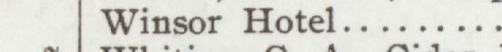 The index line reading Winsor Hotel in the 1906 atlas