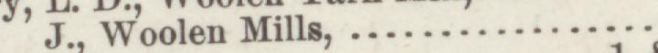 The line reading Woolen Mills in the 1888 atlas index
