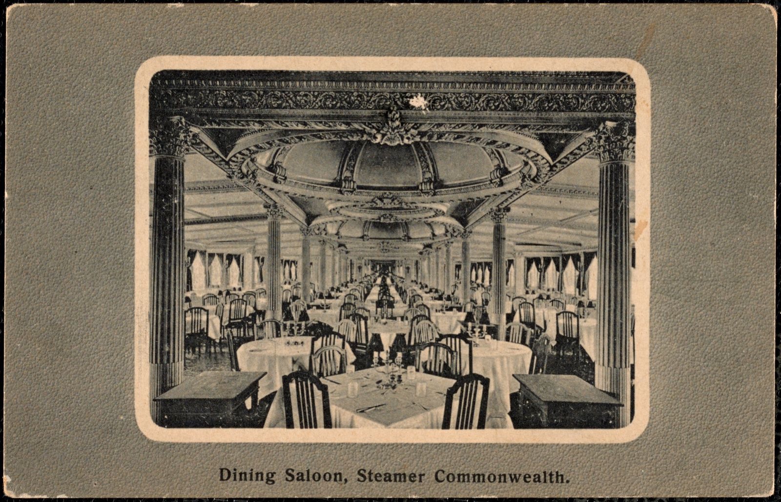 Dining saloon, Steamer Commonwealth, Fall River Public Library - undated
