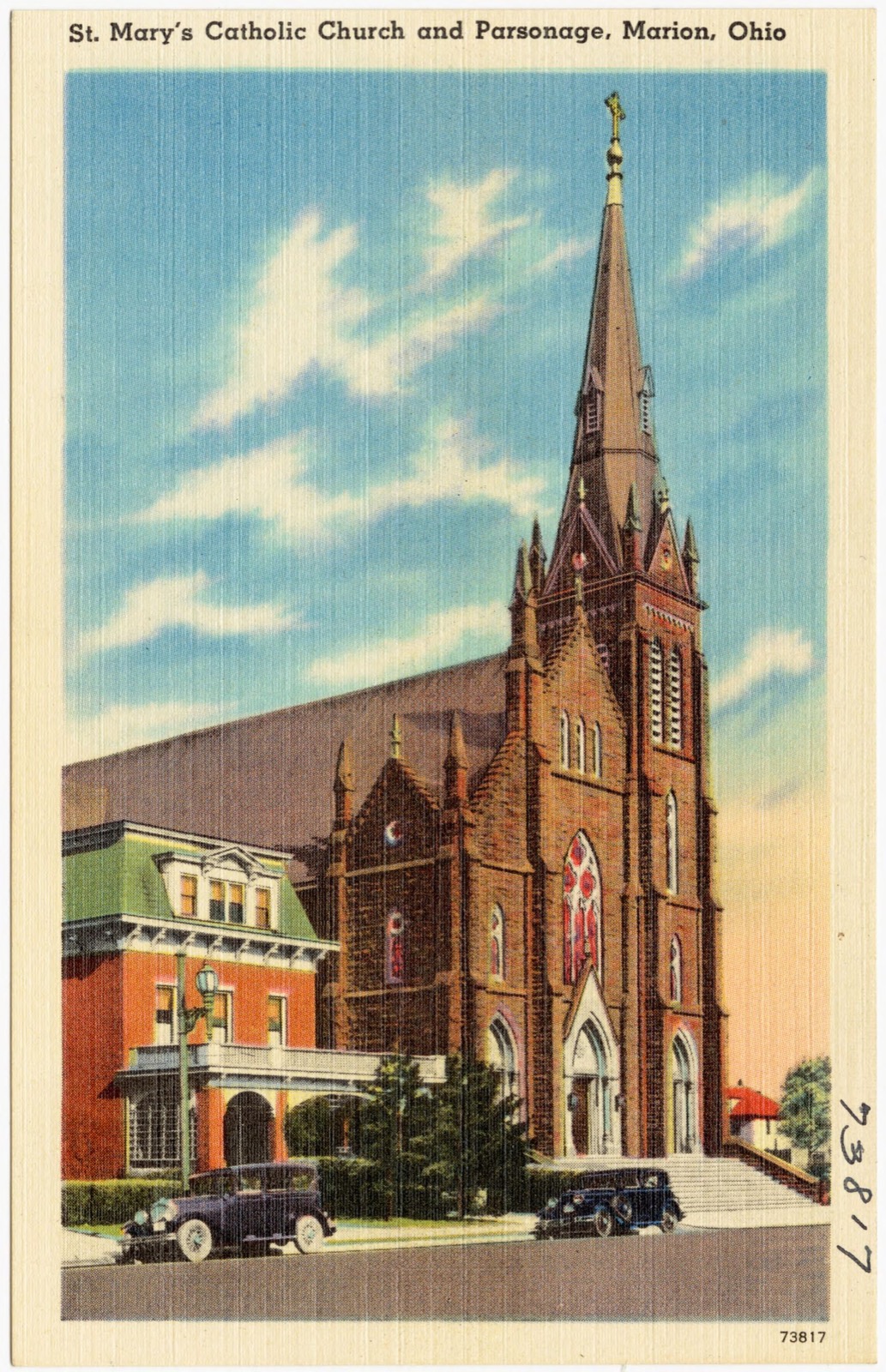 St. Mary's Catholic Church and parsonage, Marion, Ohio, Boston Public Library - undated