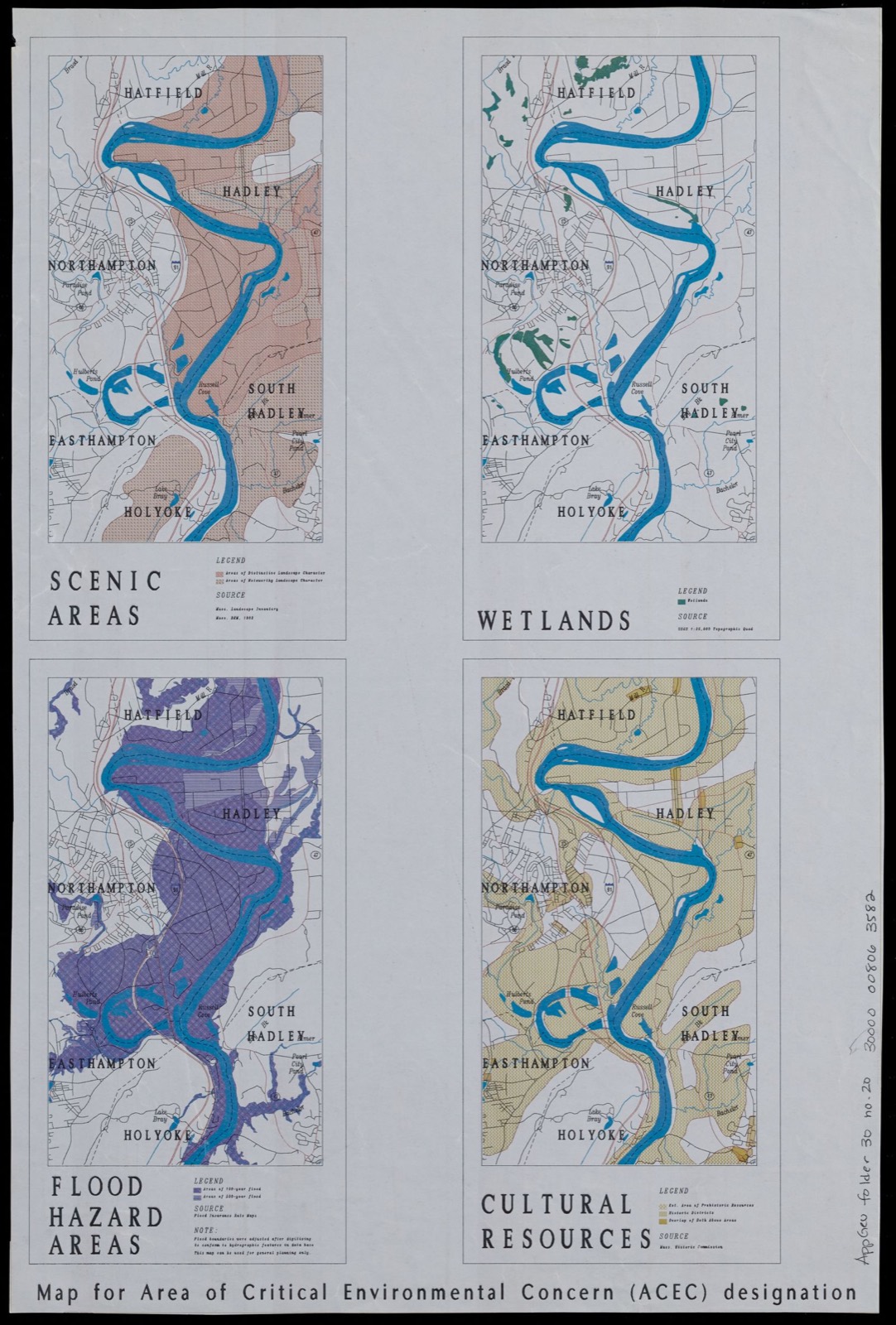 Map for area of critical environmental concern (ACEC) designation, Boston Public Library - undated