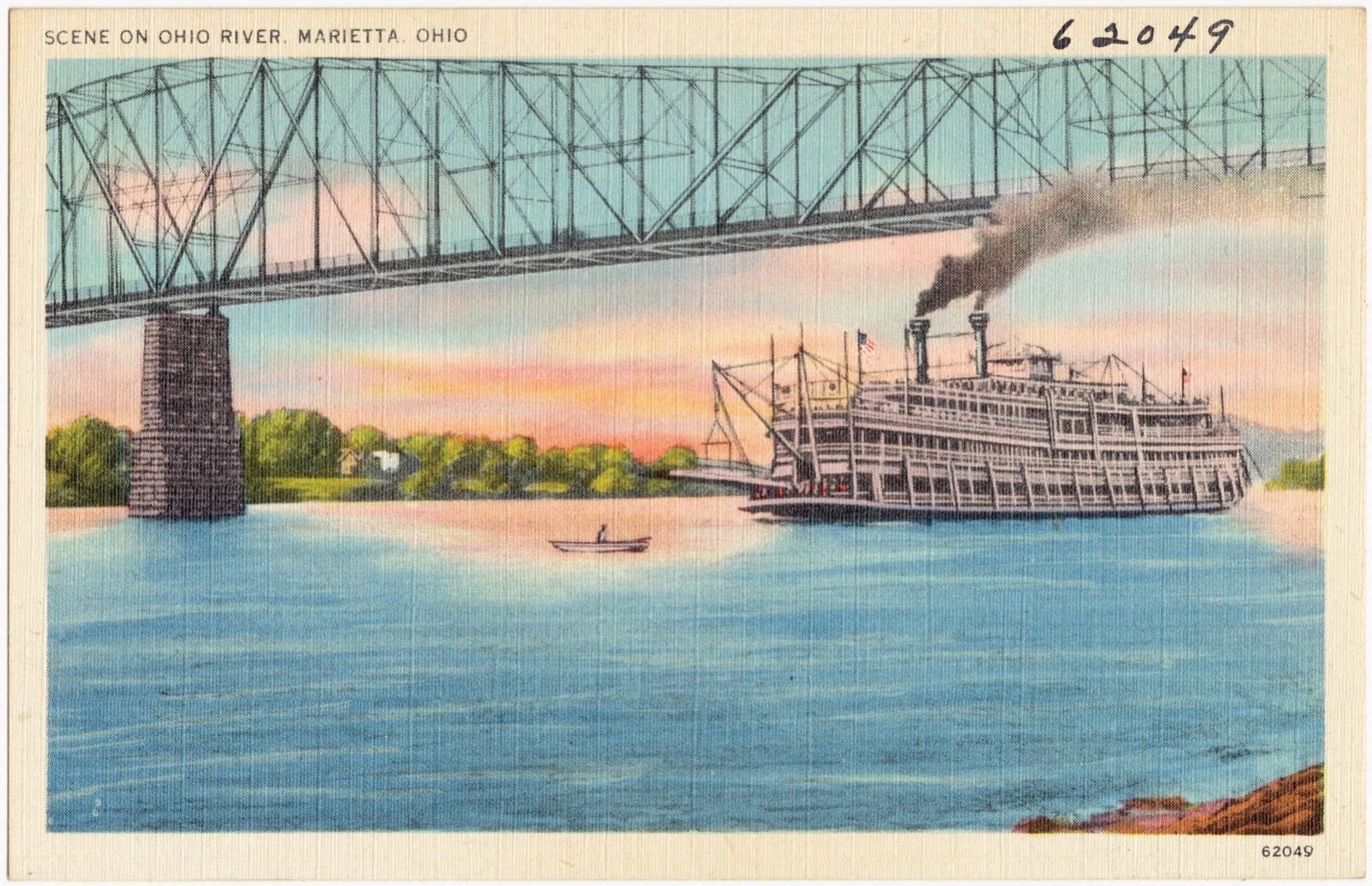 Scene on Ohio River, Marietta, Ohio, Boston Public Library - undated