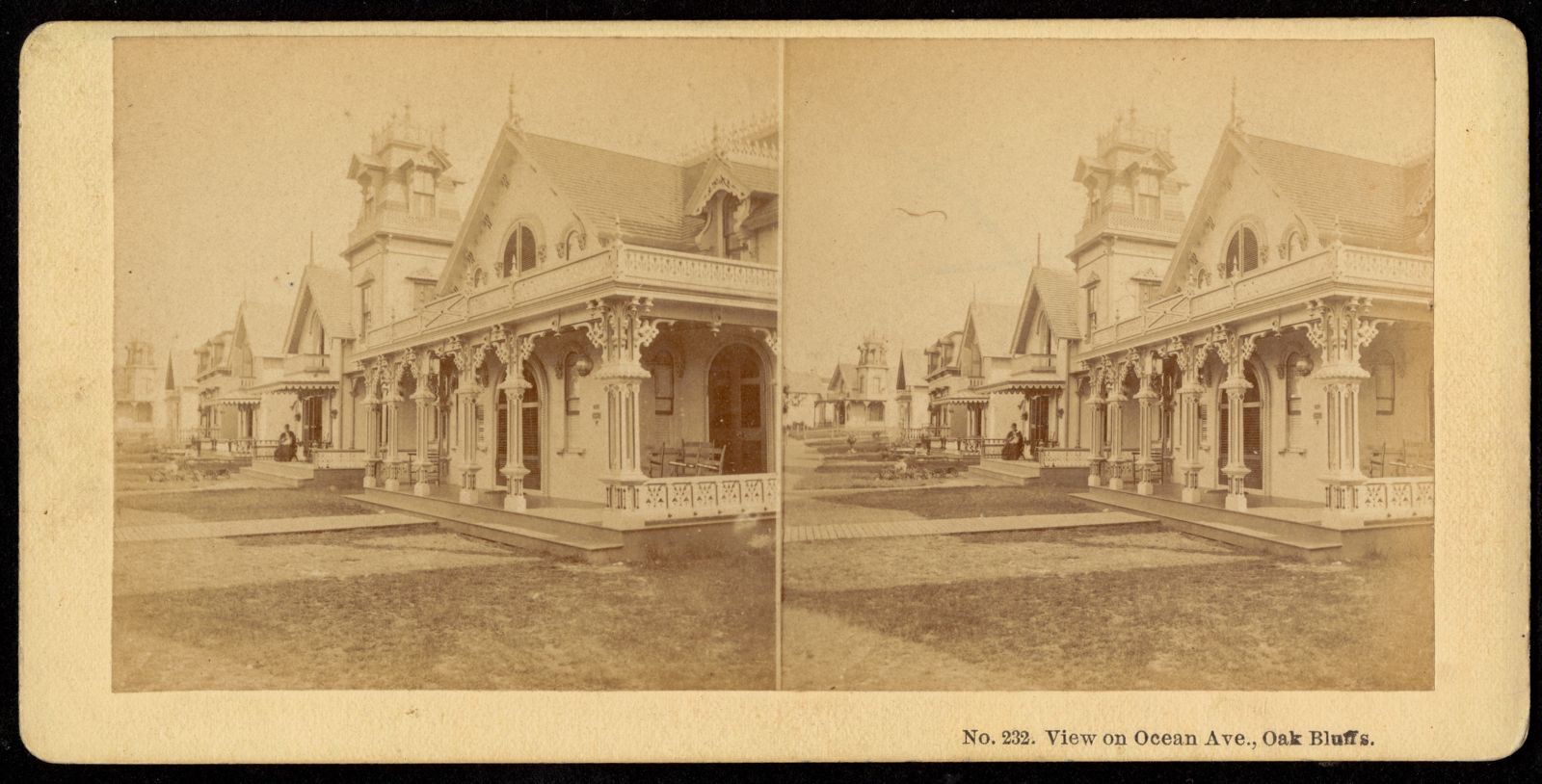 View on Ocean Ave., Oak Bluffs, Boston Public Library - undated