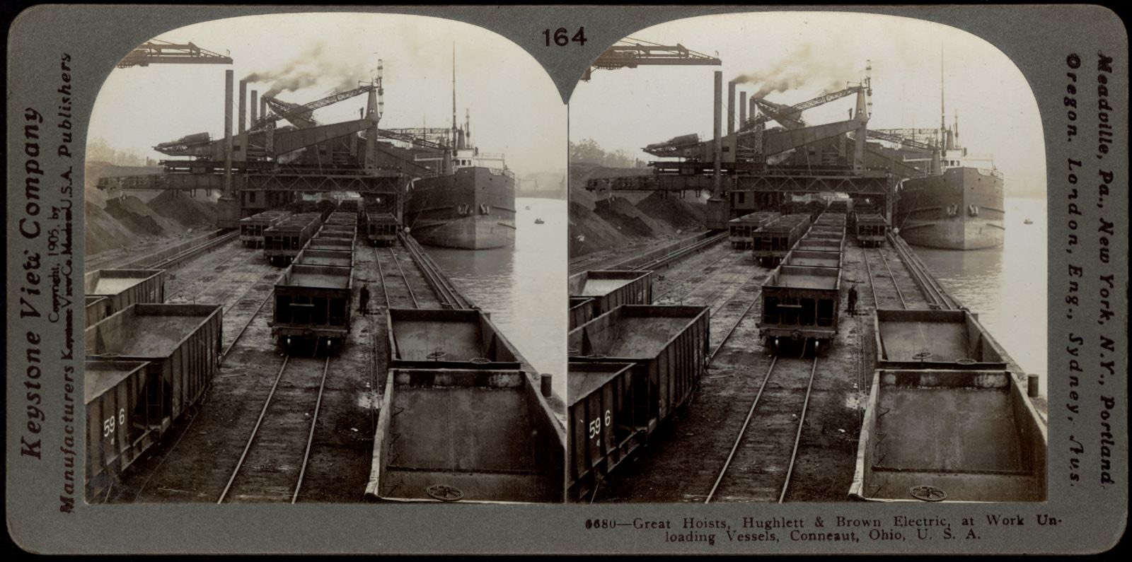 Great hoists, Hulett and Brown electric at work, Boston Public Library - undated