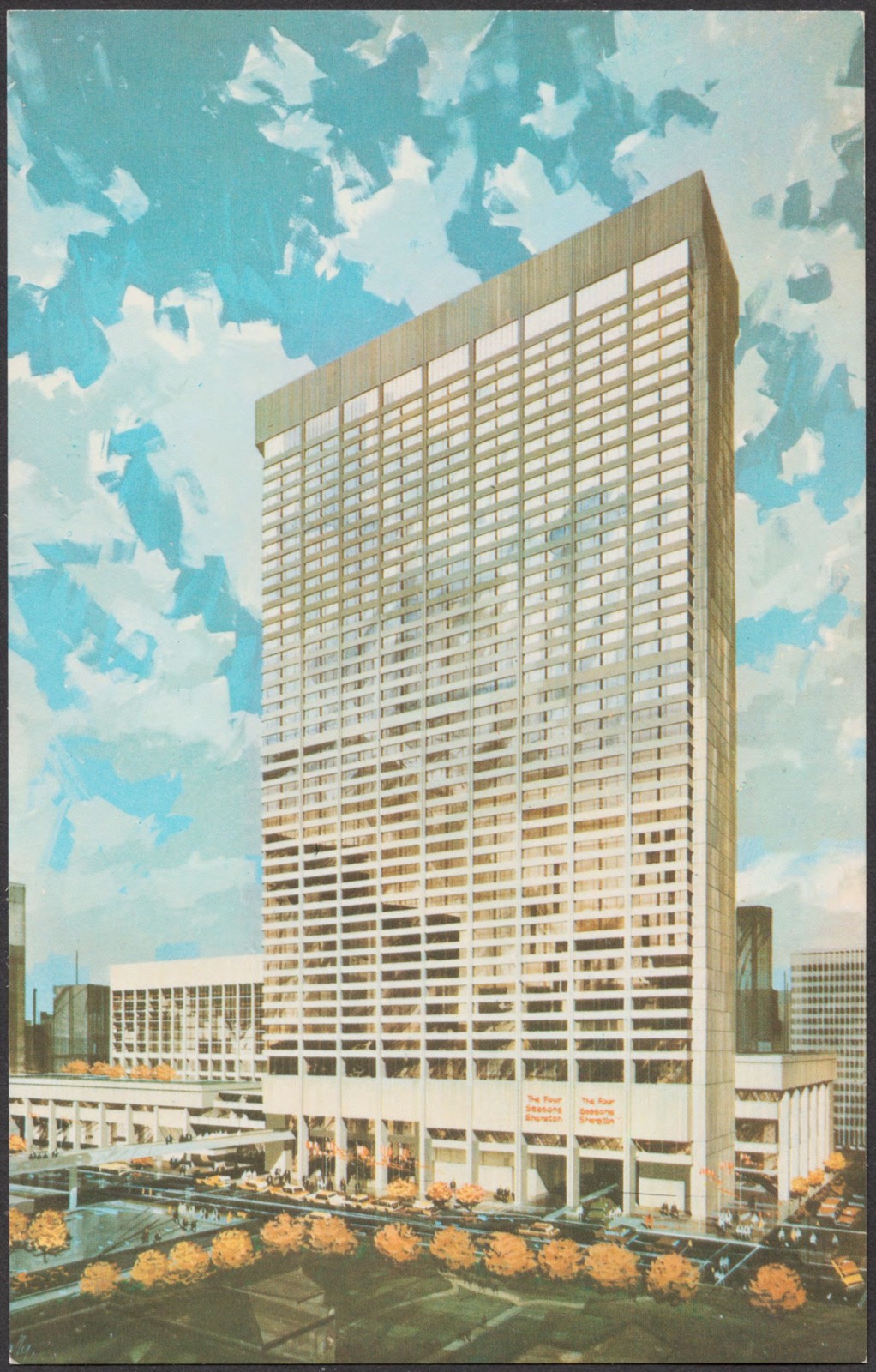 Four Seasons - Sheraton Hotel, Civic Square South, Toronto, Ontario Canada, Boston Public Library - undated