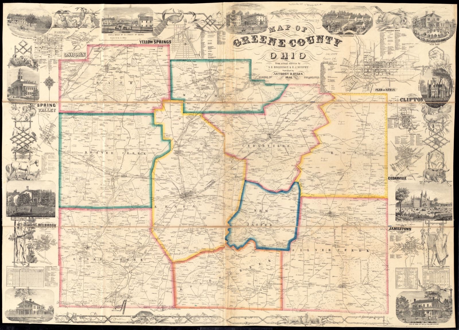 Map of Greene County, Ohio, Boston Public Library - undated