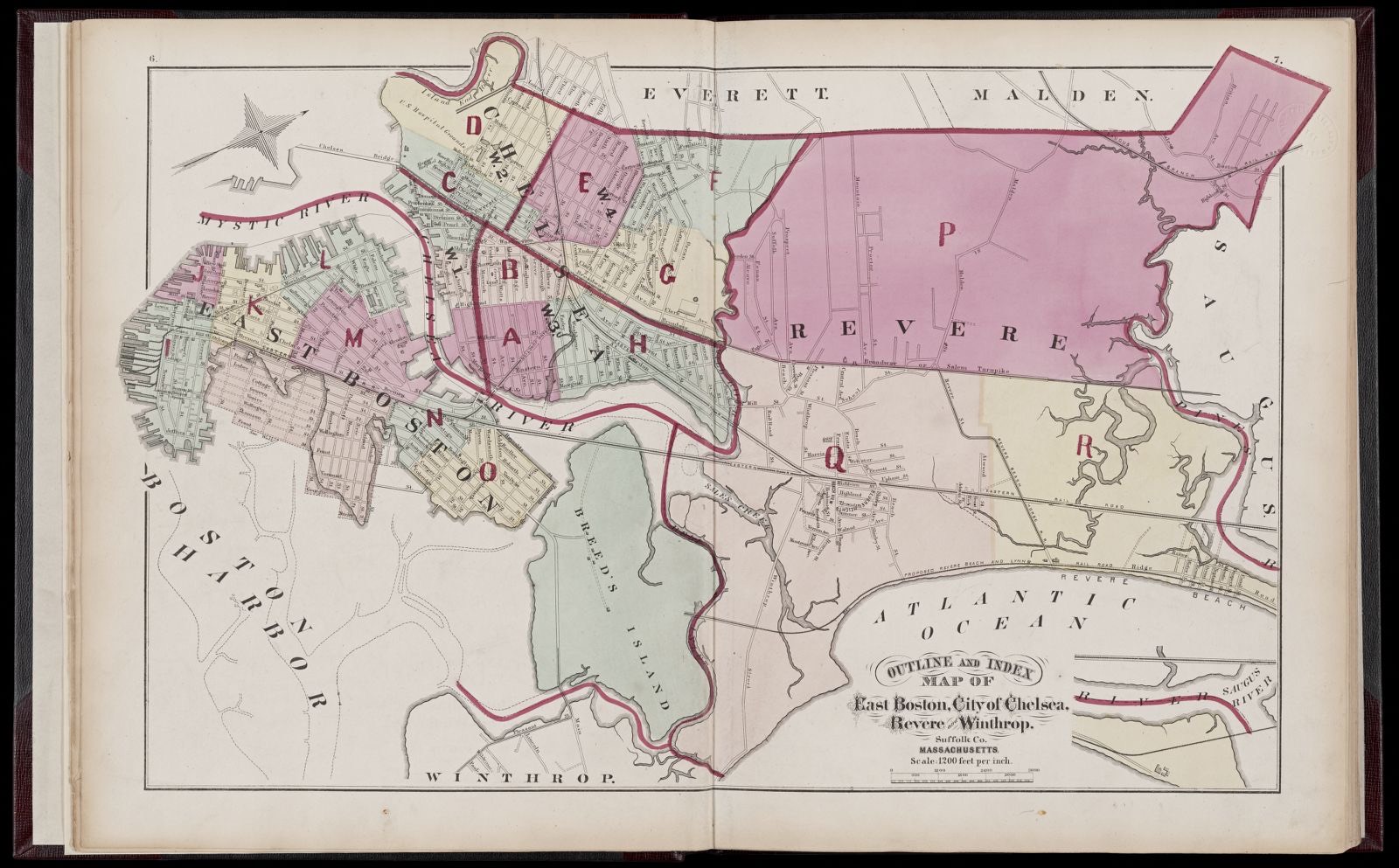 Atlas of the county of Suffolk, Massachusetts : vol. 4th including East Boston, city of Chelsea, Revere and Winthrop : from actual survey official records & private plans index map, Boston Public Library - undated