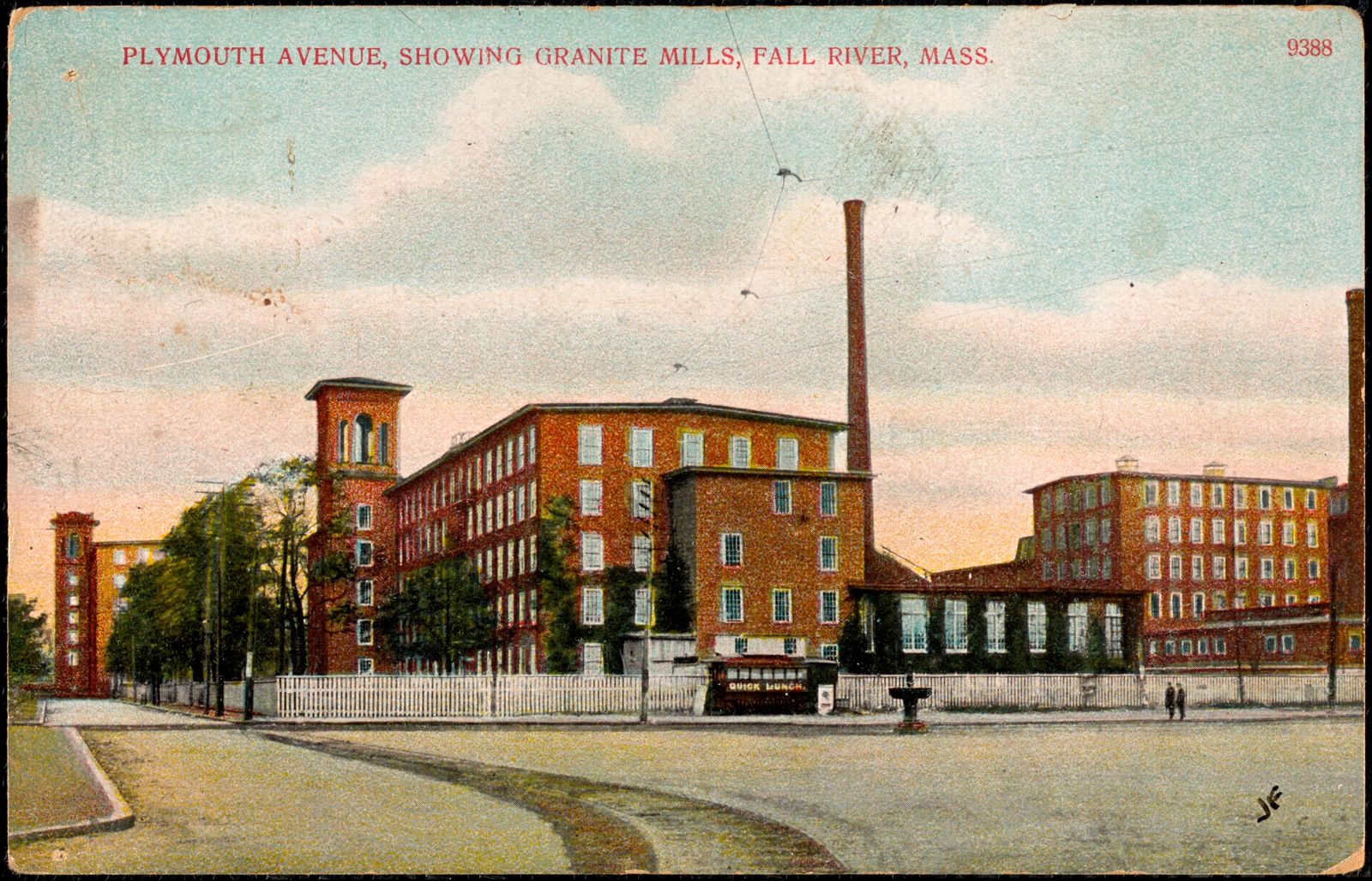 Plymouth Avenue showing Granite Mills, Fall River, Mass., Fall River Public Library - undated