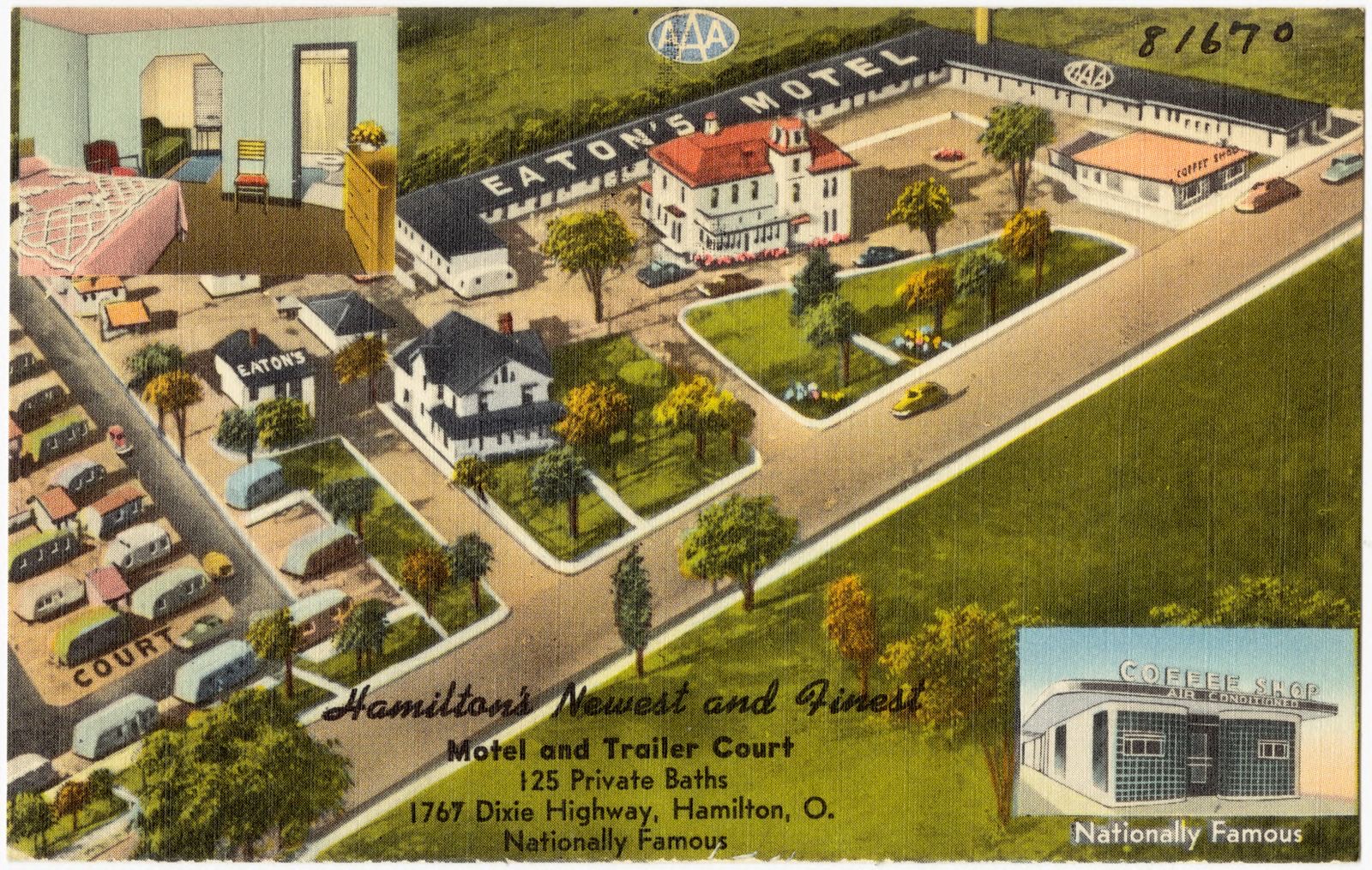 Eaton's Motel, Hamilton's newest and finest motel and trailer court, Boston Public Library - undated