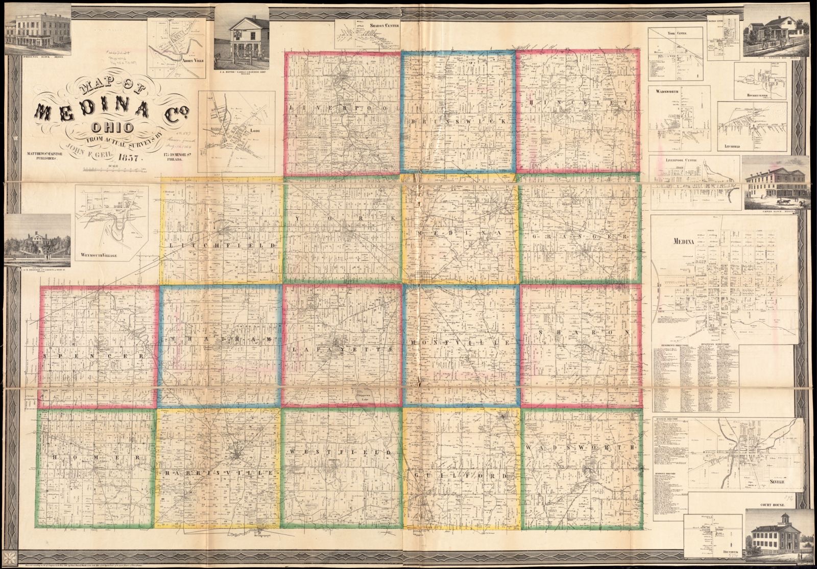 Map of Medina Co., Ohio, Boston Public Library - undated