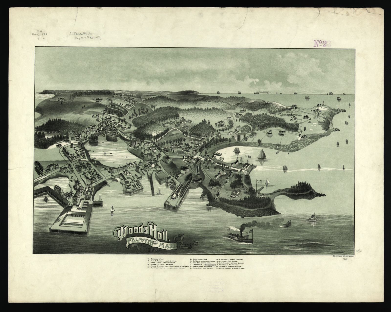 Wood's Holl [sic], Falmouth, Mass, Boston Public Library - undated