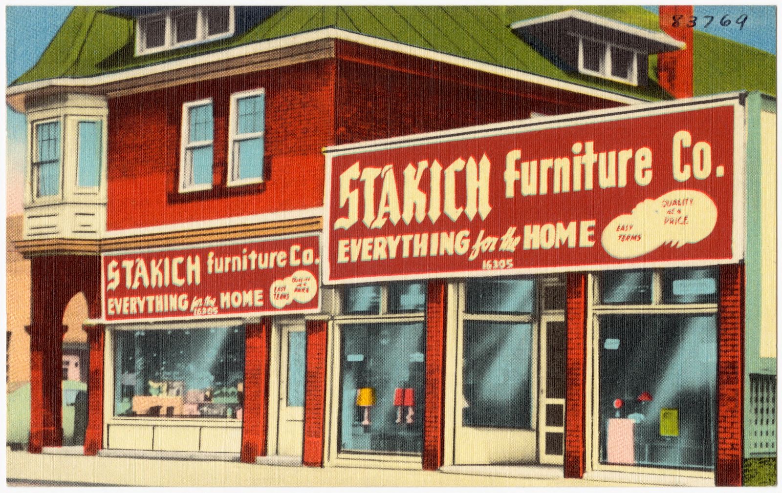Stakich Furniture Co., everything for the home, Boston Public Library - undated