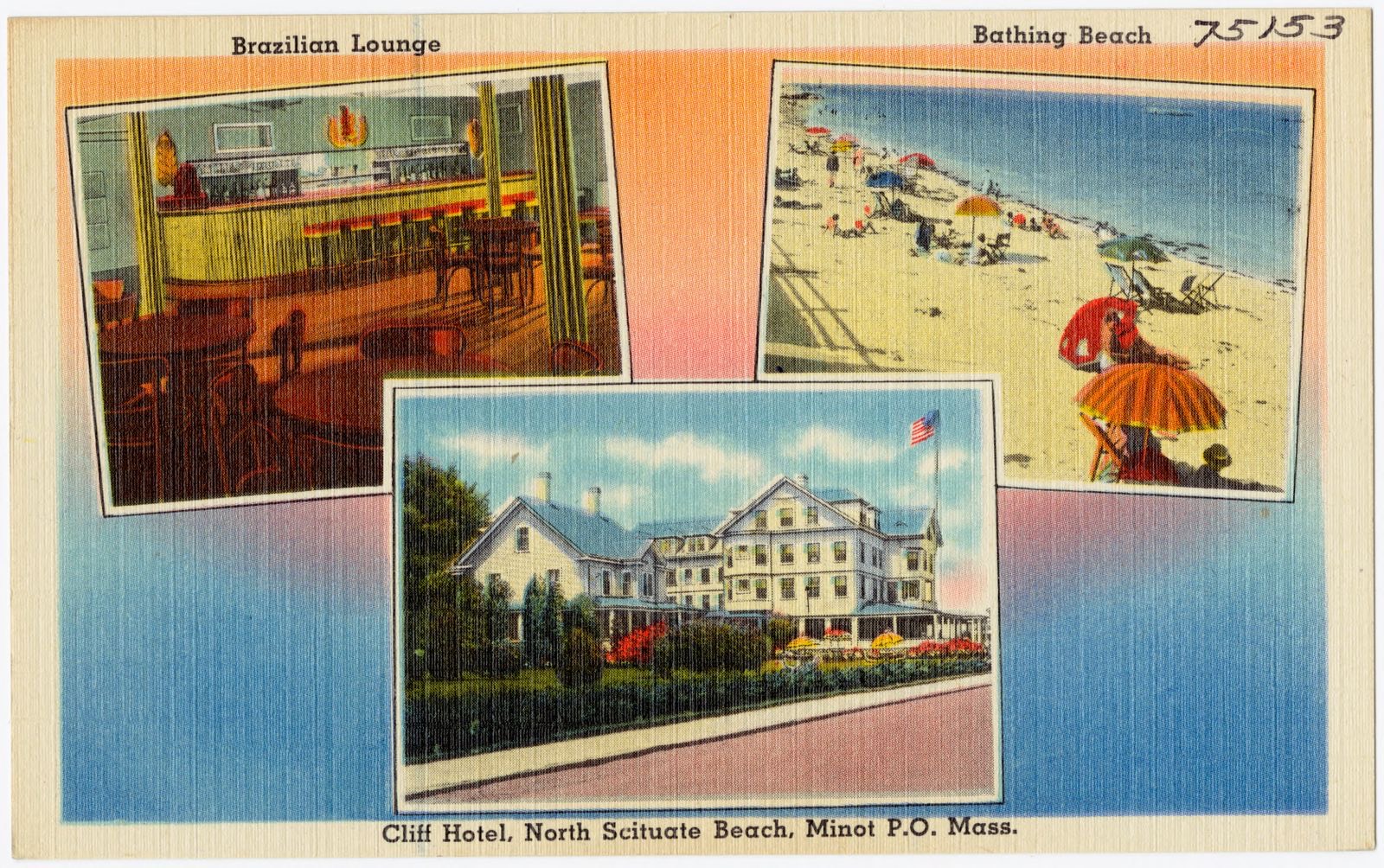 Cliff Hotel, North Scituate Beach, Minot P. O., Mass., Boston Public Library - undated
