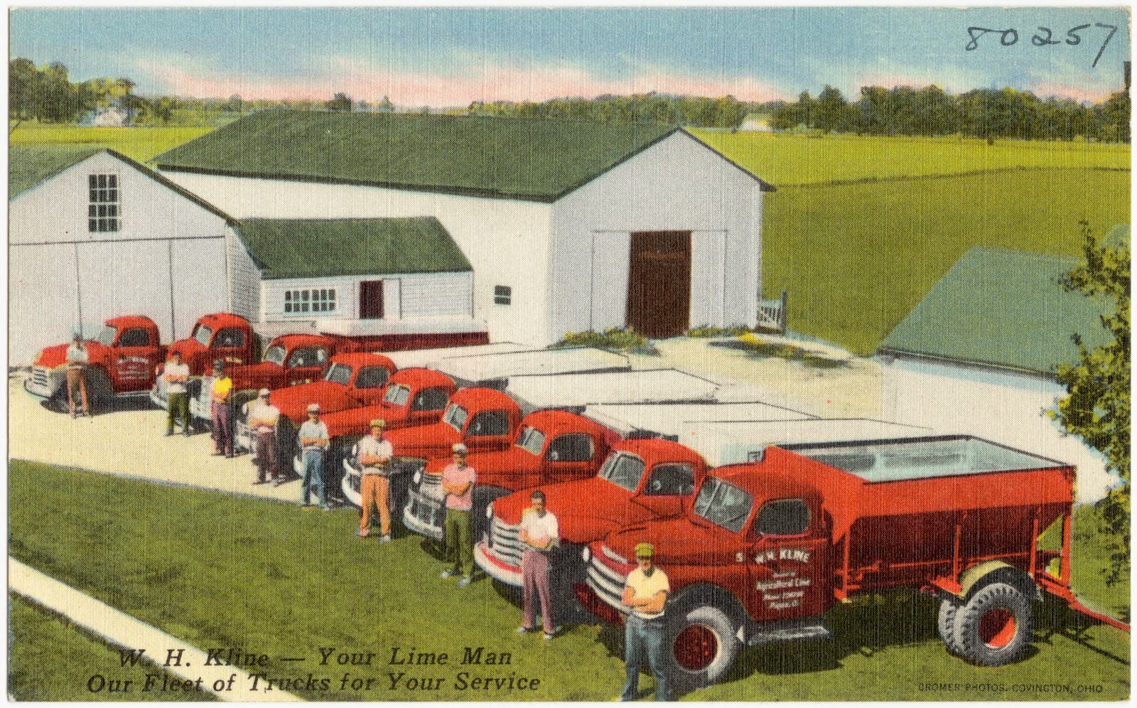 W. H. Kline -- Your lime man, our fleet of trucks for your service, Boston Public Library - undated