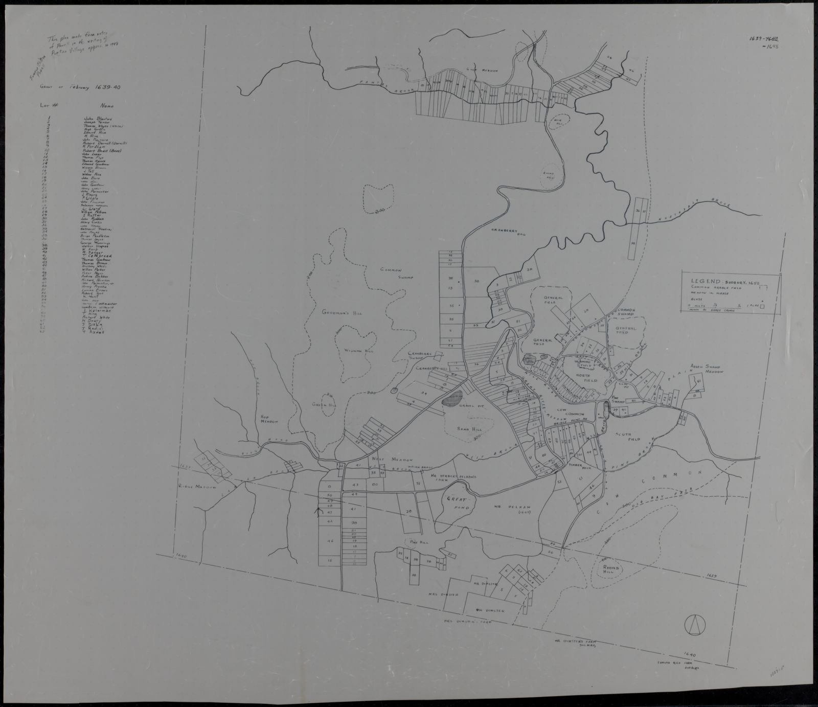 Sudbury, Mass. ca. 1638-1676, Wayland Free Public Library - undated