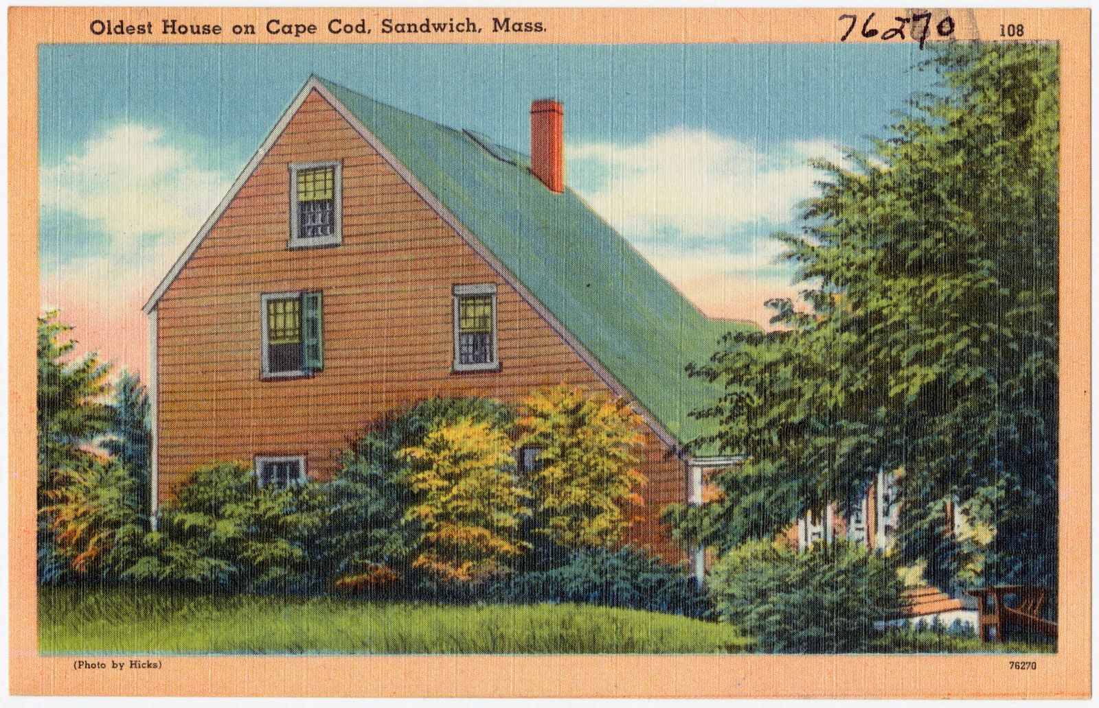 Oldest house on Cape Cod, Sandwich, Mass., Boston Public Library - undated