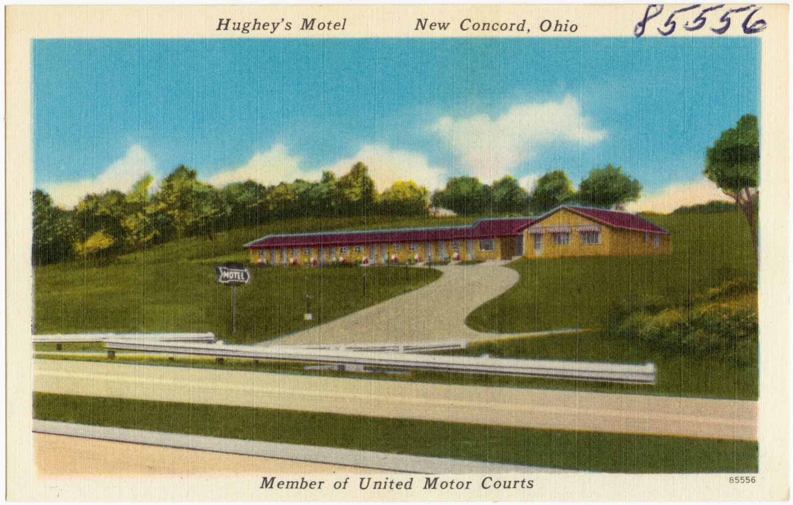 Hughey's Motel, New Concord, Ohio. Member of United States Motor Court, Boston Public Library - undated