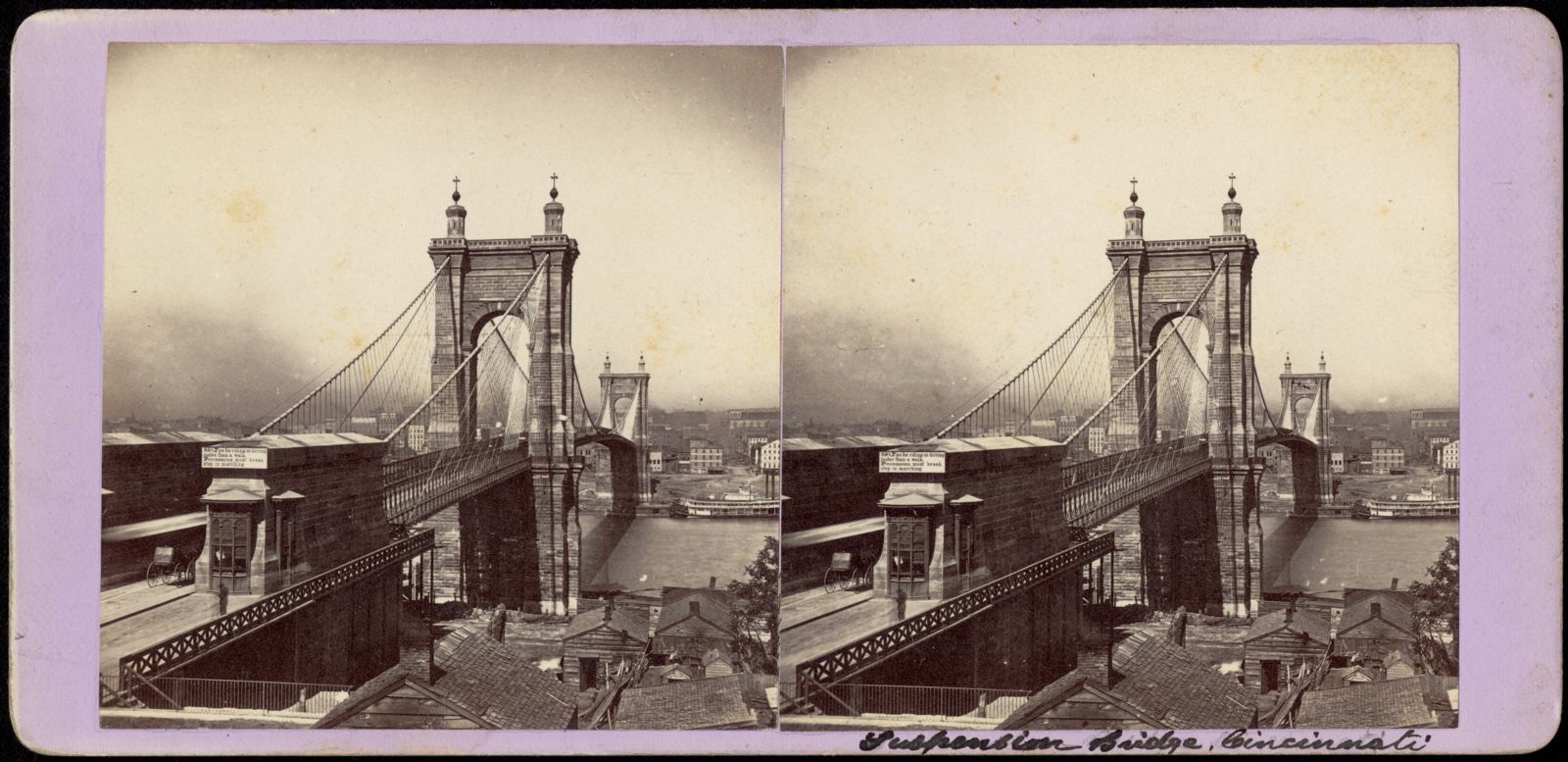 Suspension bridge, Boston Public Library - undated