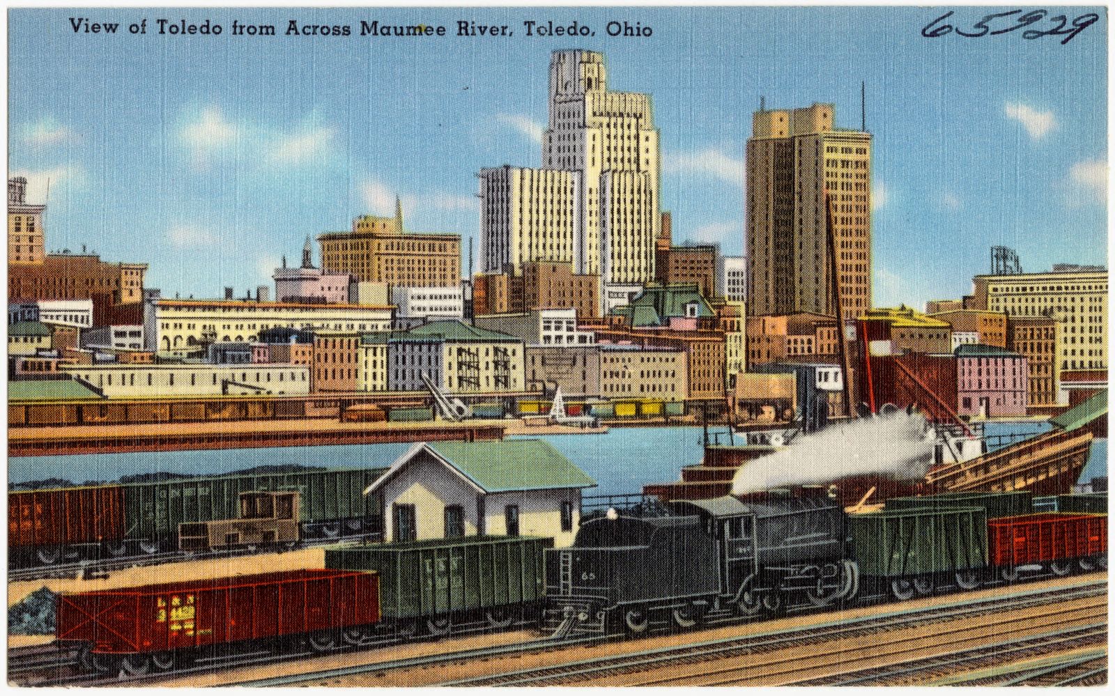 View of Toledo from across Maumee River, Toledo, Ohio, Boston Public Library - undated