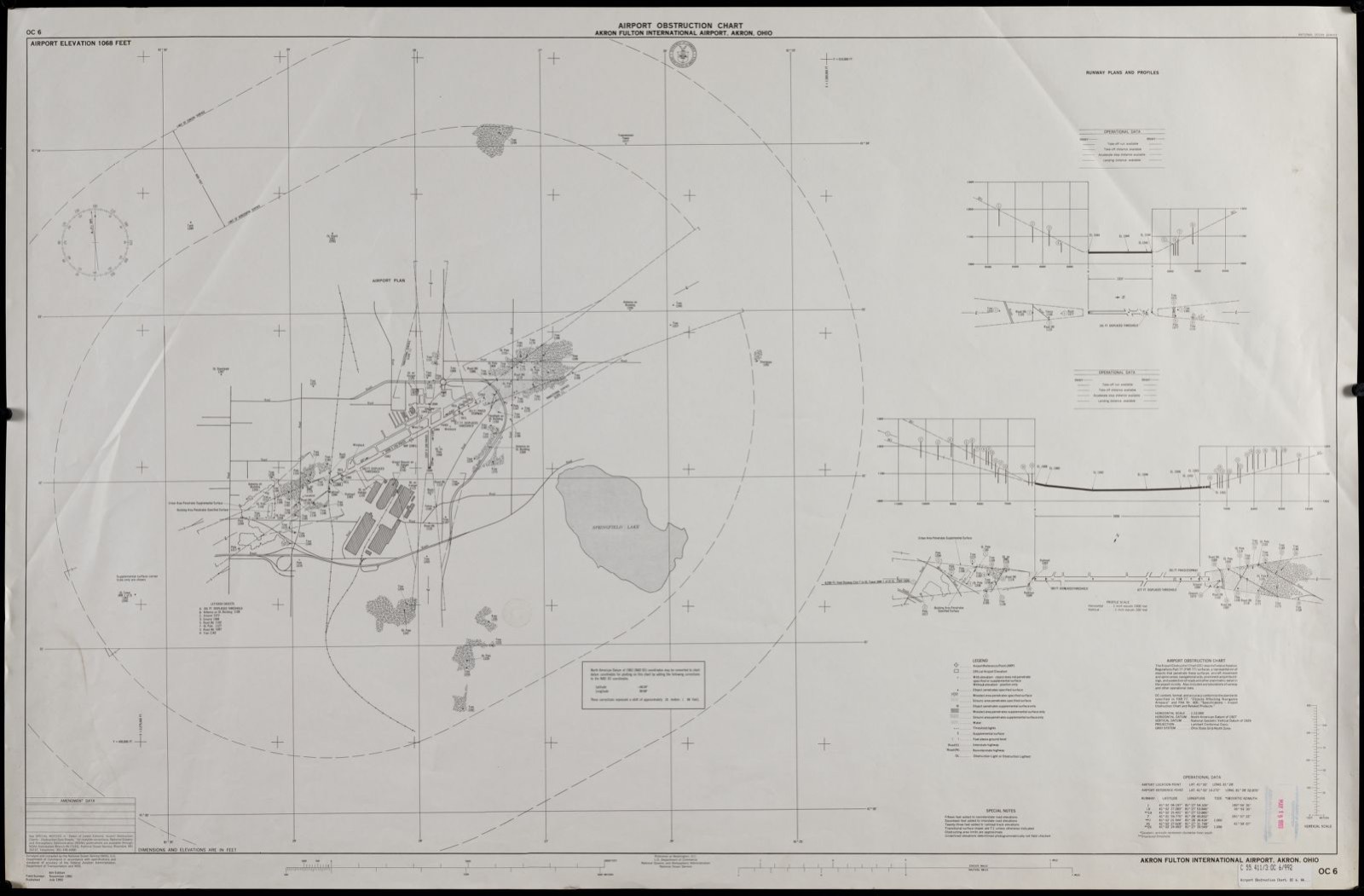Airport obstruction chart OC 6, Akron Fulton International Airport, Akron, Ohio, Boston Public Library - undated