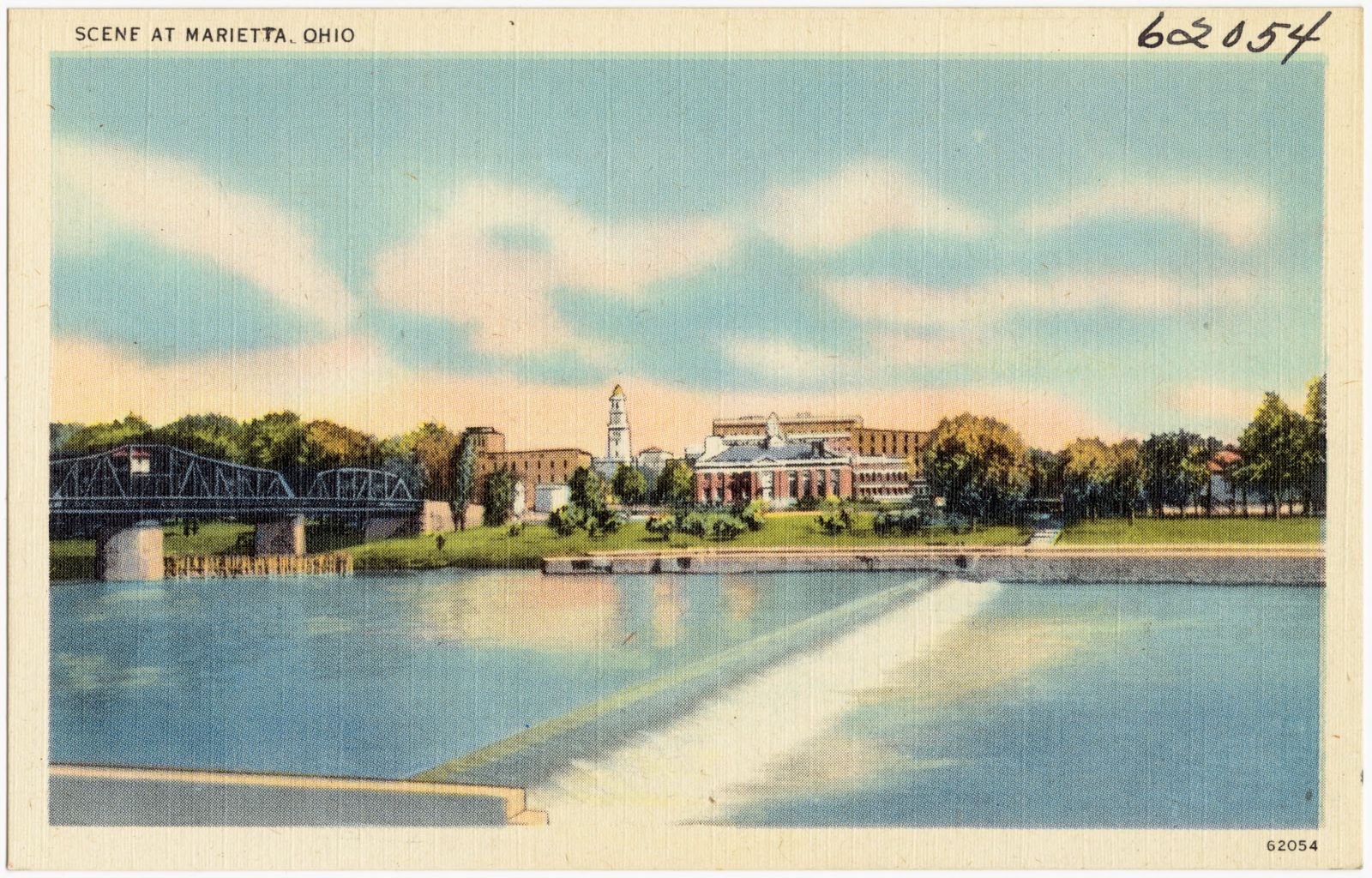 Scene at Marietta, Ohio, Boston Public Library - undated
