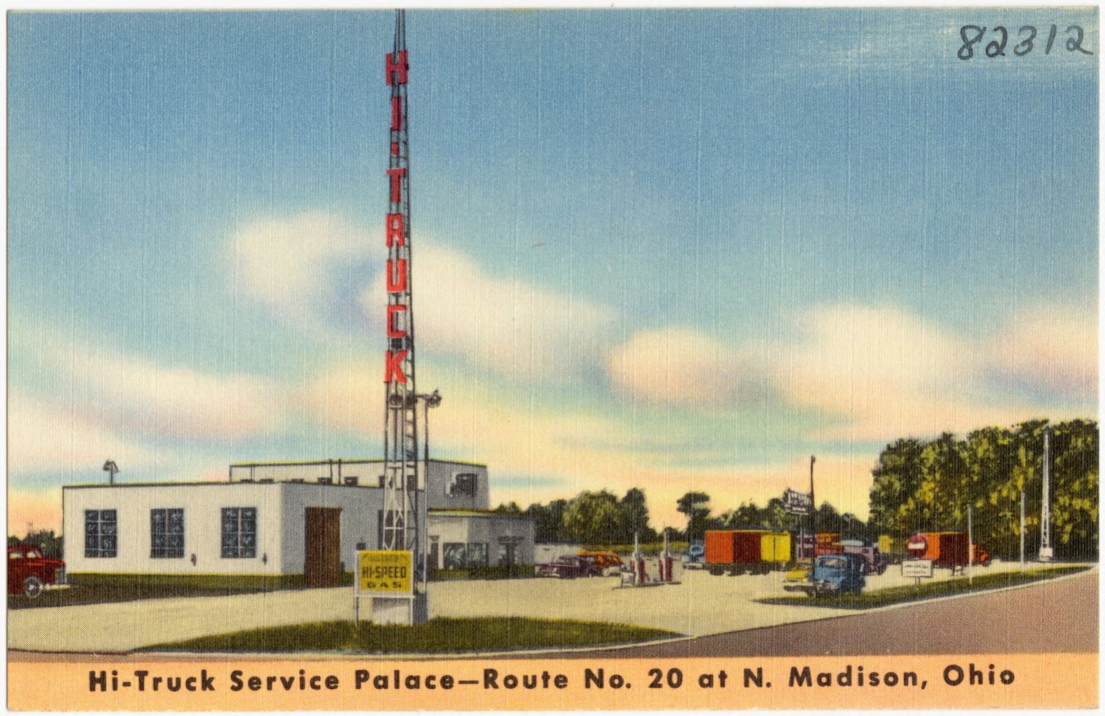 Hi-Truck Service Palace -- Route No. 20 at N. Madison, Ohio, Boston Public Library - undated