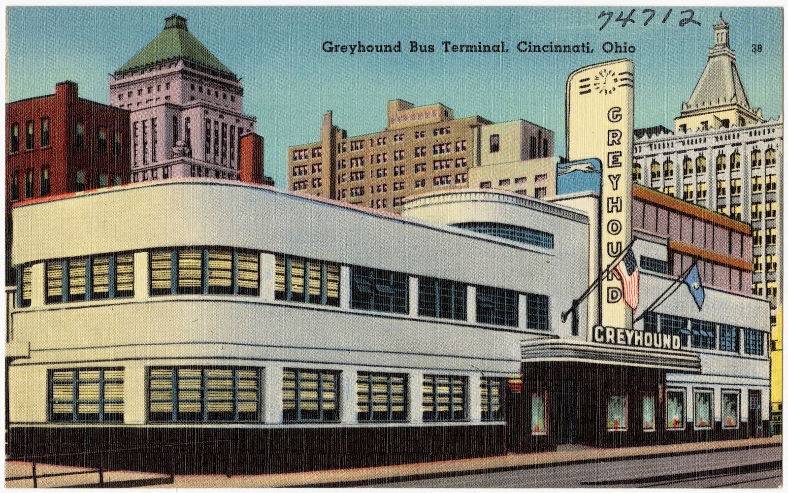 Greyhound Bus Terminal, Cincinnati, Ohio, Boston Public Library - undated