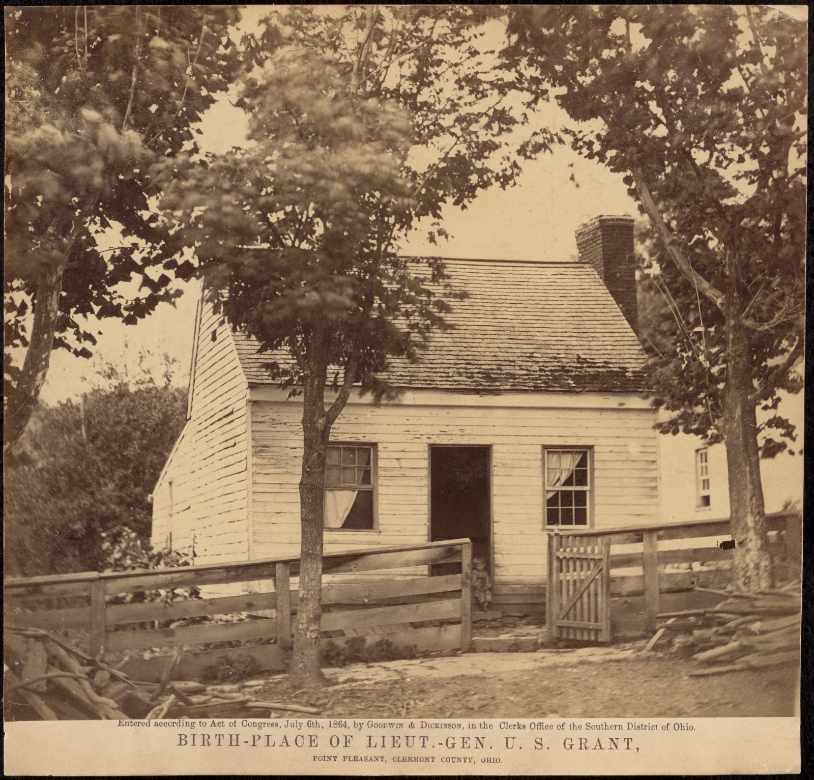 Birthplace of Lieut.-Gen. U.S. Grant, Point Pleasant, Clermont County, Ohio, Boston Public Library - undated